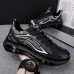 Men's Lightweight Air Cushion Sneakers with Transparent Design Trendy Lace-Up Athletic Shoes for Running and Casual Wear