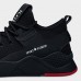 Men's Black Athletic Running Sneakers, Lightweight Breathable Mesh Lace-Up Sports Shoes - Perfect for Gym and Outdoor Activities