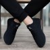 Men's Black Athletic Running Sneakers, Lightweight Breathable Mesh Lace-Up Sports Shoes - Perfect for Gym and Outdoor Activities
