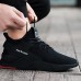 Men's Black Athletic Running Sneakers, Lightweight Breathable Mesh Lace-Up Sports Shoes - Perfect for Gym and Outdoor Activities