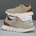 Men's Breathable Knit Lace-Up Sneakers Lightweight Casual Running Shoes with Cushioned Sole for Walking & Everyday Wear