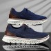 Men's Breathable Knit Lace-Up Sneakers Lightweight Casual Running Shoes with Cushioned Sole for Walking & Everyday Wear