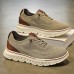 Men's Breathable Knit Lace-Up Sneakers Lightweight Casual Running Shoes with Cushioned Sole for Walking & Everyday Wear