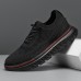 Men's Breathable Knit Lace-Up Sneakers Lightweight Casual Running Shoes with Cushioned Sole for Walking & Everyday Wear