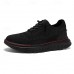 Men's Breathable Knit Lace-Up Sneakers Lightweight Casual Running Shoes with Cushioned Sole for Walking & Everyday Wear