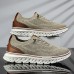 Men's Breathable Knit Lace-Up Sneakers Lightweight Casual Running Shoes with Cushioned Sole for Walking & Everyday Wear