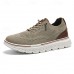 Men's Breathable Knit Lace-Up Sneakers Lightweight Casual Running Shoes with Cushioned Sole for Walking & Everyday Wear