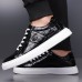 Men's Burgundy Crocodile Pattern Faux Leather Sneakers with Lace-Up Design Stylish Casual Shoes for Everyday Wear