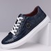 Men's Burgundy Crocodile Pattern Faux Leather Sneakers with Lace-Up Design Stylish Casual Shoes for Everyday Wear