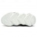 Men's Futuristic Black & White Chunky Sole Sneakers - Lightweight Breathable Athletic Shoes for Casual Wear or Running