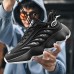 Men's Futuristic Black & White Chunky Sole Sneakers - Lightweight Breathable Athletic Shoes for Casual Wear or Running