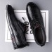Men's Brown Crocodile Pattern Faux Leather Dress Shoes with Lace-Up Closure and Comfortable Sole, Elegant for Business and Formal Occasions