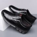 Men's Brown Crocodile Pattern Faux Leather Dress Shoes with Lace-Up Closure and Comfortable Sole, Elegant for Business and Formal Occasions