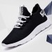 Men's Black and Red Athletic Running Shoes with Breathable Mesh Upper and Non-Slip Sole for Sports and Casual Wear