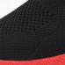 Men's Black and Red Athletic Running Shoes with Breathable Mesh Upper and Non-Slip Sole for Sports and Casual Wear