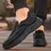 Men's Beige Slip-On Walking Shoes with Breathable Mesh, Durable Rubber Sole, Ideal for Daily Comfort and Outdoor Activities