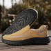 Men's Beige Slip-On Walking Shoes with Breathable Mesh, Durable Rubber Sole, Ideal for Daily Comfort and Outdoor Activities