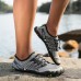 Men's Barefoot Trail Sneakers - Vibrant Red, Rugged Sole, Lace-Free Design - Perfect for Hiking & Outdoor Adventures