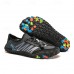 Men's Barefoot Trail Sneakers - Vibrant Red, Rugged Sole, Lace-Free Design - Perfect for Hiking & Outdoor Adventures