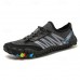 Men's Barefoot Trail Sneakers - Vibrant Red, Rugged Sole, Lace-Free Design - Perfect for Hiking & Outdoor Adventures