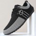 Men's Nylon Casual Slip-On Shoes with Contrasting Textures - Perfect for Daily Wear and Leisure Activities