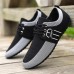 Men's Nylon Casual Slip-On Shoes with Contrasting Textures - Perfect for Daily Wear and Leisure Activities