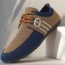Men's Nylon Casual Slip-On Shoes with Contrasting Textures - Perfect for Daily Wear and Leisure Activities