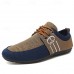 Men's Nylon Casual Slip-On Shoes with Contrasting Textures - Perfect for Daily Wear and Leisure Activities