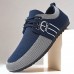 Men's Nylon Casual Slip-On Shoes with Contrasting Textures - Perfect for Daily Wear and Leisure Activities