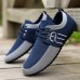 Men's Nylon Casual Slip-On Shoes with Contrasting Textures - Perfect for Daily Wear and Leisure Activities