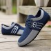 Men's Nylon Casual Slip-On Shoes with Contrasting Textures - Perfect for Daily Wear and Leisure Activities
