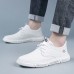 Men's Black Faux Leather Lace-Up Casual Shoes with Lightweight Sole - Stylish and Comfortable Everyday Footwear