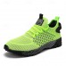 Men's Neon Green Breathable Athletic Sneakers Lightweight Mesh Running Shoes with Cushioned Sole
