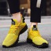 Men's Neon Green Breathable Athletic Sneakers Lightweight Mesh Running Shoes with Cushioned Sole