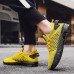 Men's Neon Green Breathable Athletic Sneakers Lightweight Mesh Running Shoes with Cushioned Sole