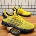 Men's Neon Green Breathable Athletic Sneakers Lightweight Mesh Running Shoes with Cushioned Sole