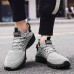 Men's Neon Green Breathable Athletic Sneakers Lightweight Mesh Running Shoes with Cushioned Sole