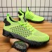 Men's Neon Green Breathable Athletic Sneakers Lightweight Mesh Running Shoes with Cushioned Sole