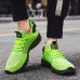 Men's Neon Green Breathable Athletic Sneakers Lightweight Mesh Running Shoes with Cushioned Sole