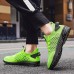 Men's Neon Green Breathable Athletic Sneakers Lightweight Mesh Running Shoes with Cushioned Sole
