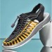 Men's Braided Rope Sports Sandals Breathable Outdoor Water Shoes with Adjustable Drawstring for Hiking and Beach Activities