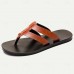 Men's Sandals Slippers & Flip-Flops Flat Sandals Microfiber Breathable Comfortable Slip Resistant Loafer Black Brown Khaki