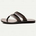 Men's Sandals Slippers & Flip-Flops Flat Sandals Microfiber Breathable Comfortable Slip Resistant Loafer Black Brown Khaki