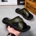Men's Black Crocodile Pattern Slide Sandals Non-Slip Cross Strap Summer Slippers for Casual & Beach Wear
