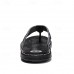High-Performance Men's Faux Leather Flip-Flops - Black and Red with Racing-Inspired Textured Strap for Outdoor Adventures