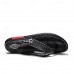 High-Performance Men's Faux Leather Flip-Flops - Black and Red with Racing-Inspired Textured Strap for Outdoor Adventures