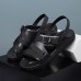 Men's Black Sports Sandals with Adjustable Strap and Breathable Design, Comfortable for Outdoor Activities, Casual Wear and Summer Travel