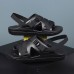Men's Black Sports Sandals with Adjustable Strap and Breathable Design, Comfortable for Outdoor Activities, Casual Wear and Summer Travel