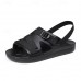 Men's Black Sports Sandals with Adjustable Strap and Breathable Design, Comfortable for Outdoor Activities, Casual Wear and Summer Travel