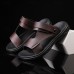 Men's Brown Adjustable Strap Sandals Casual, Comfortable Outdoor Footwear for Summer and Vacation